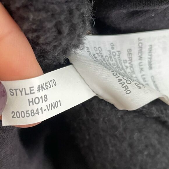 J. Crew Polartec Black Sherpa Fleece Half Zip Pull Over Jacket - Picture 11 of 12